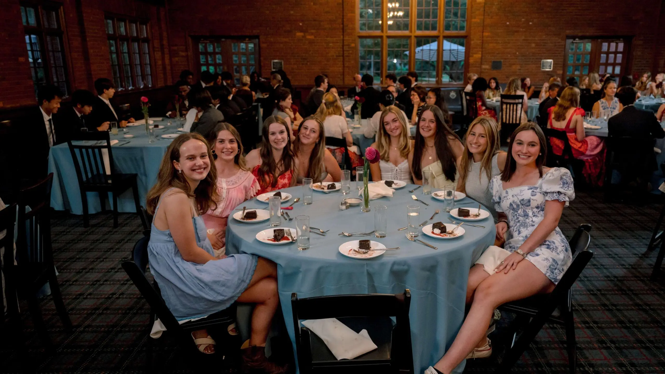 Students in dining hall
